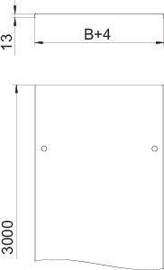 Крышка для лотка осн.200 L3000 сталь 1мм DRL 200 FS с поворотным фиксатором оцинк. OBO 6052207