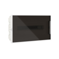 Щиток встраиваемый Фрейм (FRAME) 18мод с тонированной дверцей с 2 шинами PEN на 8 и 10 отверст. бел. DKC F18B1WD