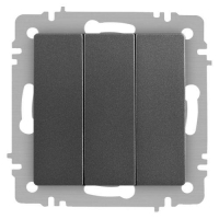 Выключатель 3-кл. СП Accent 6-106-07 10А IP20 250В AL/CU графит Intro Б0063544