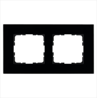 Рамка 2-м G-Glass стекло черн. Black Glass Jasmart G1002GB