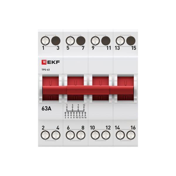 Переключатель трехпозиционный ТПС-63 4P 63А PROxima EKF TPS463