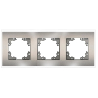 Рамка 3-м Афина стеклянная мокко UNIVersal 2286
