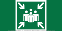 Знак безопасности BL-3517.E21 "Пункт (место) сбора" Белый свет a20061