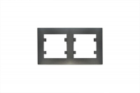 Рамка 2-м Karea RIZZ STAR дым. металлик Makel 88050702