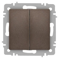 Выключатель 2-кл. СП Accent 6-104-08 10А IP20 250В AL/CU бронза Intro Б0063497