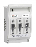 Предохранитель-выключатель-разъединитель горизонтальный 160А 3ф отключение 1НО+1НЗ навесной монтаж на шину ПВР-102 DEKraft 21410DEK