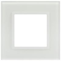 Рамка 1-м Elegance 14-5101-01М для розеток и выключателей стекло матов. бел. Эра Б0065832