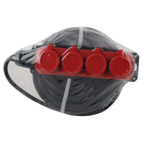 Удлинитель 4х30м с заземл. IP44 КГ 3х1.5 каучук UK-4e-3x1.5-30m-IP44(KG) Эра Б0057588