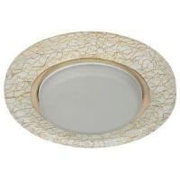 Светильник DK80 WH/GD под лампу Gx53 220В 13Вт бел./зол. 30/1320 ЭРА Б0019576