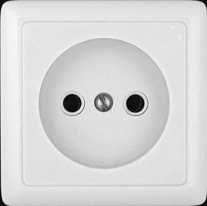 Розетка 1-м ОП Хит 10А IP20 250В без заземл. без защ. шторок с изолир. пластиной бел. SE RA10-131I-B