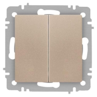 Переключатель 2-кл. СП Accent 6-107-04 10А IP20 250В AL/CU шампань Intro Б0063562