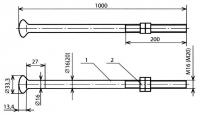 Штанга пестик-нарезка (L=1000) КС-171