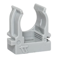 Держатель для труб (клипса) d16мм для монтажного пистолета сер. (уп.100шт) Plast EKF derjp-z-16