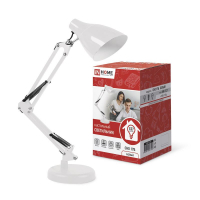 Светильник настольный СНО 17Б 60Вт E27 230В под лампу на основании бел. (кор.) IN HOME 4690612037226