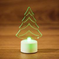 Фигура светодиодная "Елочка" на подставке (батарейки 3хAG13(LR44) в компл.) 10см 1LED IP20 4.5В RGB NEON-NIGHT 501-045