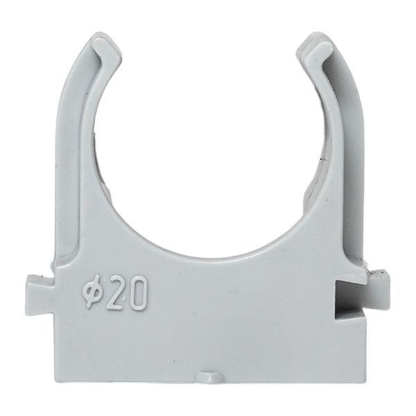 Держатель для труб (клипса) d20мм для монтажного пистолета сер. (уп.100шт) Plast EKF derjp-z-20