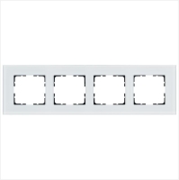 Рамка 4-м G-Glass стекло бел. White Glass Jasmart G1004GW