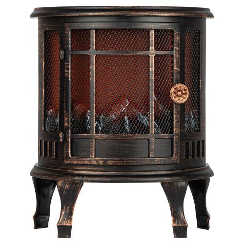 Светильник светодиодный новогодний "Камин Печь" черн. 2хLR14(C) 24х17х33см Эра Б0060487