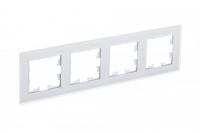 Рамка 4-м AtlasDesign Nature матов. стекло бел. SE ATN330104