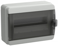 Корпус КМПн-12 TEKFOR IP65 черн. прозр. дверь пластик. IEK TF5-KP72-N-12-65-K03-K02