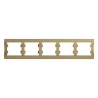 Рамка 5-м Glossa горизонт. титан SE GSL000405