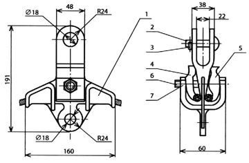 Седло двойное под серьгу КС-010