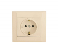 Розетка СП Defne 16А IP20 с зазем.крем Makel 42010028