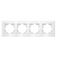 Рамка 4-м Афина стеклянная бел. UNIVersal 2245