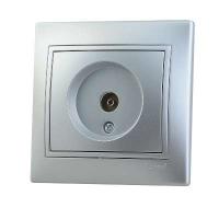 Розетка телевизионная проходная TV СП Mira сер. металлик LEZARD 701-1010-129