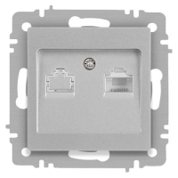 Розетка компьютерная 1-м СП Accent 6-303-03 RJ45 IP20 алюм. Intro Б0063630