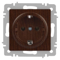 Розетка 1-м СП Accent 6-202-10 16А IP20 250В 2P+E Schuko венге Intro Б0063703