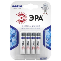 Элемент питания алкалиновый AAA/LR03 LR03-4BL (блист.4шт) Эра C0038451
