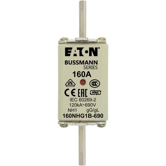 Предохранитель NH 160A 690В gG 1 двойн. индикация EATON 160NHG1B-690