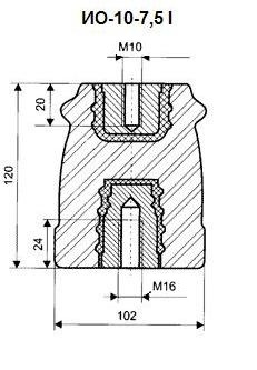 Изолятор ИО-10-7.5 I У3