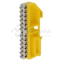 Шина PE "земля" на DIN-изоляторе ШНИ-6х9-12 NO-222-93-1 никелирован. Д желт. Эра Б0044142