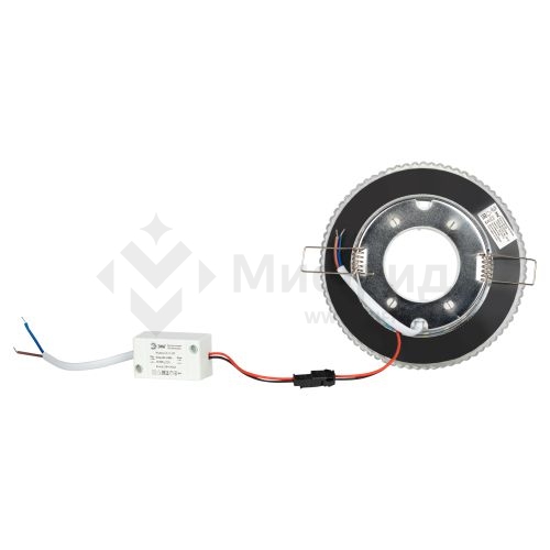 Светильник точечный DK LD26 SL/WH GX53 декор со светодиод. подсветкой прозр. ЭРА Б0029638