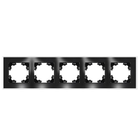 Рамка 5-м Афина стеклянная графит UNIVersal 2258