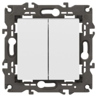 Переключатель 2-кл. СП Elegance 14-1106-01 10А IP20 250В 10AX механизм бел. Эра Б0034243