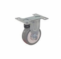 Колесо аппаратное неповоротное п/п обод резина сер. подшипник скольжения площадка d50 без тормоза Tech-Krep/Zitar 148491