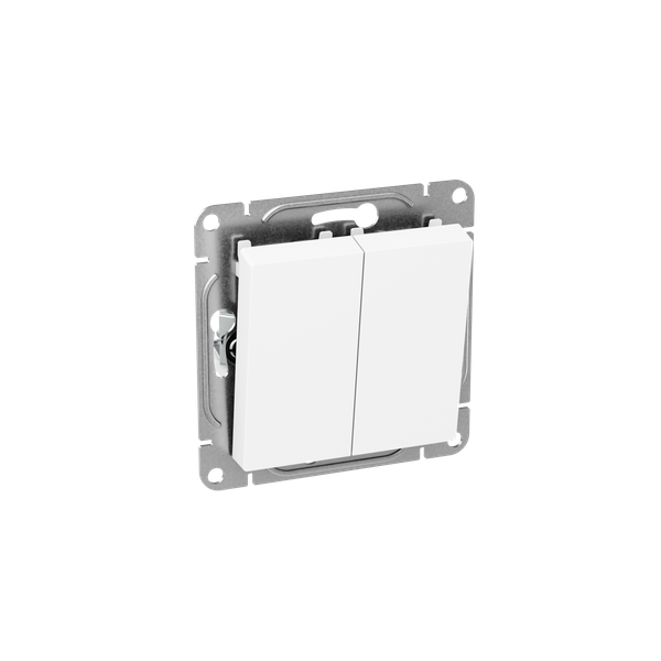 Выключатель проходной 2-кл. СП Эпика механизм бел. EKF UP1-SWW-21