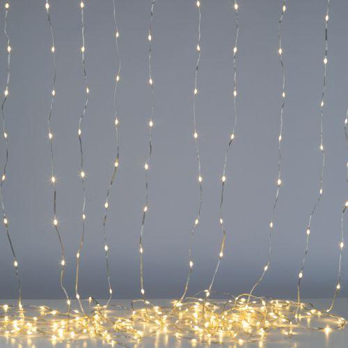 Гирлянда светодиодная "Занавес водопад" 3х2м 200LED тепл. бел. IP20 ENIN-200WL Эра Б0060416