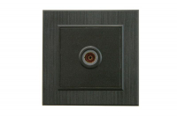 Розетка TV проходная Karea LINE STAR чер. Makel 86054007