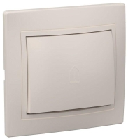 Переключатель проходной 1-кл. СП Кварта 10А IP20 ВСп10-1-0-ККм крем. GENERICA EVK12-K33-10-DM