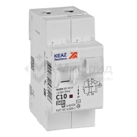 Выключатель автоматический дифференциального тока 2п OptiDin D63-22C10-AC-У3 C10 30мА 4.5кА с защитой от сверхтоков КЭАЗ 328097