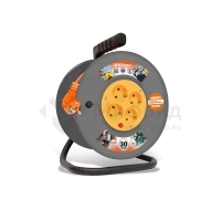 Удлинитель на катушке 4х30м с заземл. 6А IP20 ВЕМ-250 ПВС 3х0.75 термозащита защ. шторки UNIVersal 1680