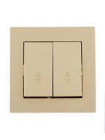 Выключатель проходной двойн. VESNA зол. LEZARD 742-3688-106