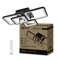 Светильник светодиодный ELEGANT ARISTO-B 90Вт 3000-6500К 7000лм 230В 535х370х151мм пульт ДУ черн. IN HOME 4690612047294