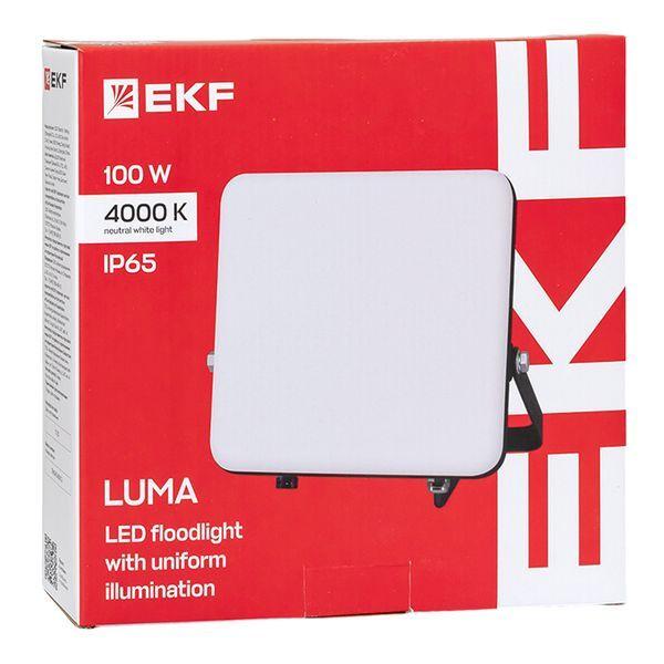 Прожектор светодиодный СДО-4005 100Вт 4000К IP65 с равномерной засветкой LUMA EKF FLL-4005-100-4000