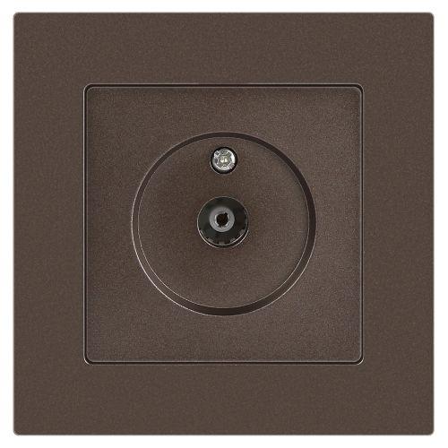 Розетка телевизионная одиночная TV СП Accent 6-301-08 IP20 бронза Intro Б0063616