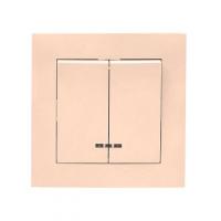 Выключатель 2-кл. СП Валенсия 10А IP20 с индикатором крем. PROxima EKF EWV10-123-20